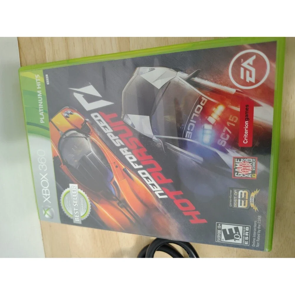 Microsoft Xbox 360 Lot 2 Wireless Controllers Power Supply & Need For Speed Game